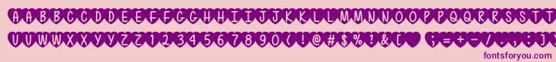 LoveIsAwesome2Ttf-Schriftart – Violette Schriften auf rosa Hintergrund