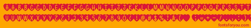 LoveIsAwesome2Ttf Font – Red Fonts on Orange Background