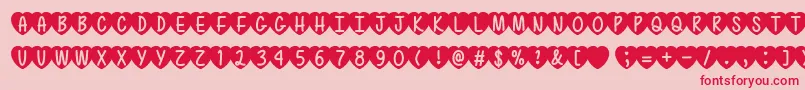 LoveIsAwesome2Ttf-Schriftart – Rote Schriften auf rosa Hintergrund