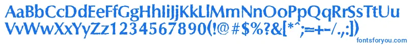 Шрифт ColumbiaantiqueBold – синие шрифты на белом фоне