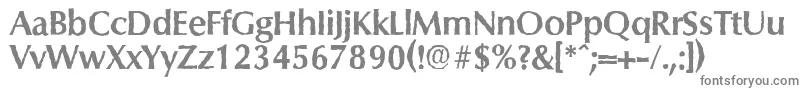 Шрифт ColumbiaantiqueBold – серые шрифты на белом фоне