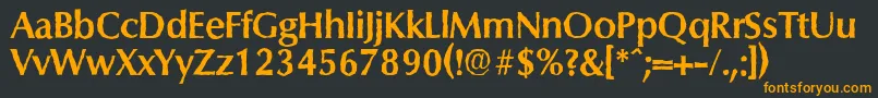 ColumbiaantiqueBold Font – Orange Fonts on Black Background