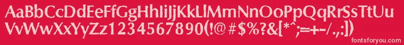 ColumbiaantiqueBold Font – Pink Fonts on Red Background