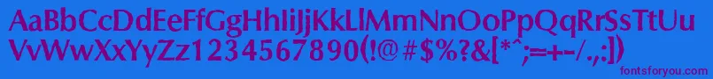 ColumbiaantiqueBold Font – Purple Fonts on Blue Background