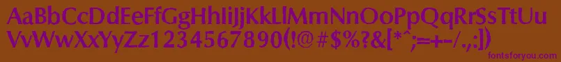 Шрифт ColumbiaantiqueBold – фиолетовые шрифты на коричневом фоне