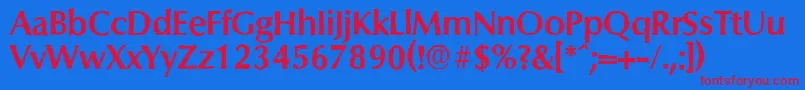 ColumbiaantiqueBold Font – Red Fonts on Blue Background