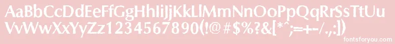 ColumbiaantiqueBold Font – White Fonts on Pink Background