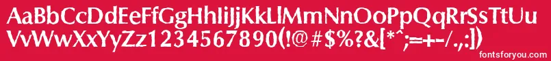 ColumbiaantiqueBold Font – White Fonts on Red Background