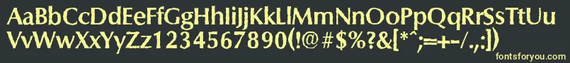 ColumbiaantiqueBold Font – Yellow Fonts on Black Background