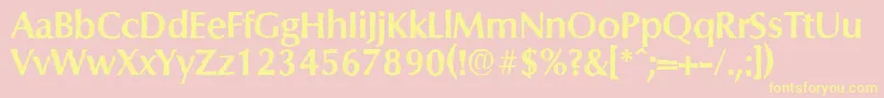 ColumbiaantiqueBold Font – Yellow Fonts on Pink Background