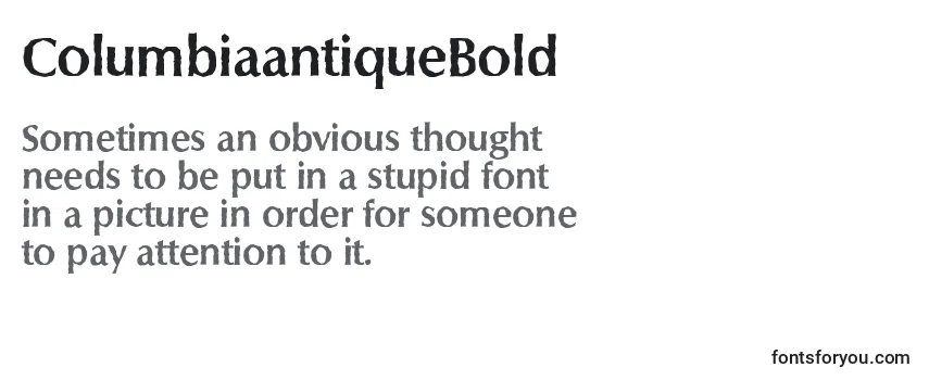 ColumbiaantiqueBold Font