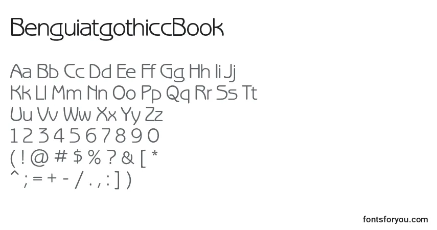 BenguiatgothiccBook-fontti – aakkoset, numerot, erikoismerkit