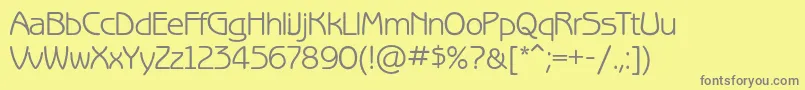 BenguiatgothiccBook Font – Gray Fonts on Yellow Background