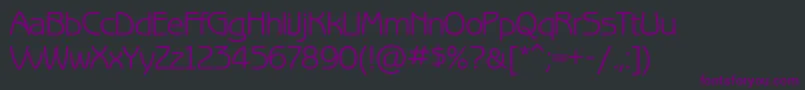 Fonte BenguiatgothiccBook – fontes roxas em um fundo preto