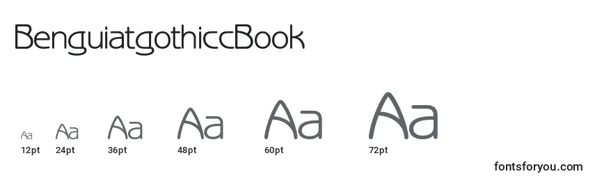 Размеры шрифта BenguiatgothiccBook
