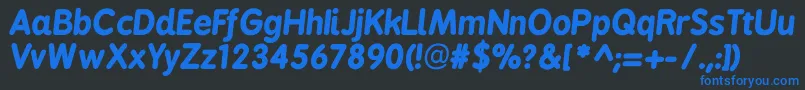 Bpreplaybolditalics Font – Blue Fonts on Black Background
