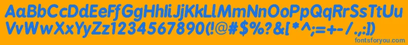Bpreplaybolditalics Font – Blue Fonts on Orange Background