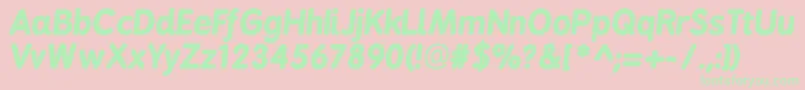 Bpreplaybolditalics Font – Green Fonts on Pink Background
