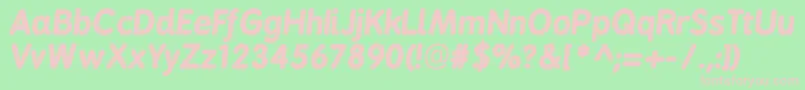 Bpreplaybolditalics Font – Pink Fonts on Green Background