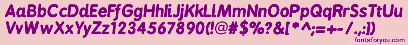 Bpreplaybolditalics Font – Purple Fonts on Pink Background