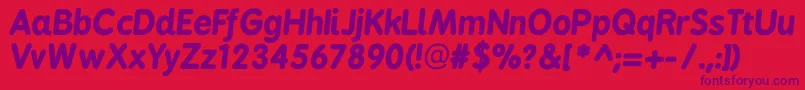 Police Bpreplaybolditalics – polices violettes sur fond rouge