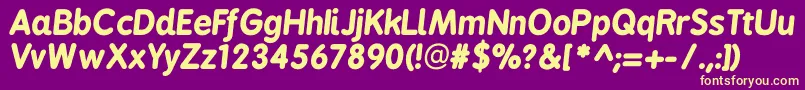 Bpreplaybolditalics Font – Yellow Fonts on Purple Background