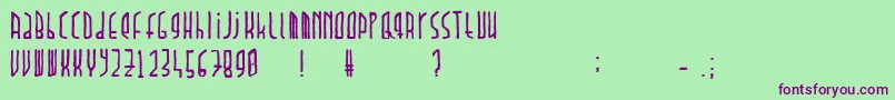 Dawnland.Paradox Font – Purple Fonts on Green Background