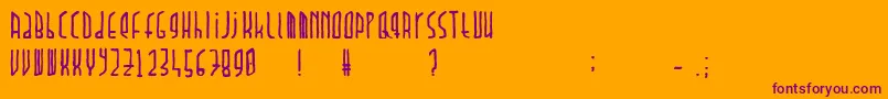 Dawnland.Paradox Font – Purple Fonts on Orange Background