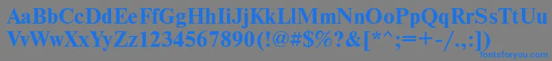 NewtondoscttBold-Schriftart – Blaue Schriften auf grauem Hintergrund