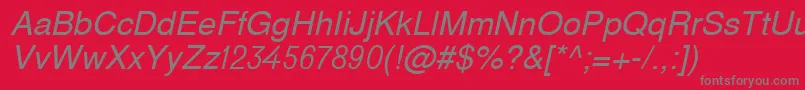 フォントDo431 – 赤い背景に灰色の文字