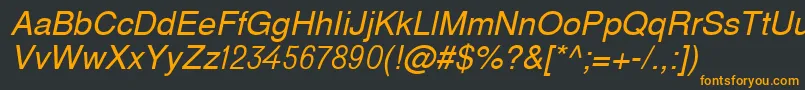 フォントDo431 – 黒い背景にオレンジの文字