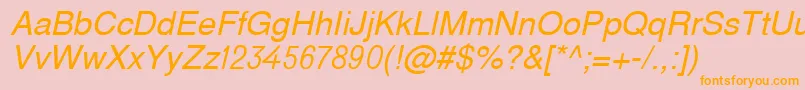 Police Do431 – polices orange sur fond rose
