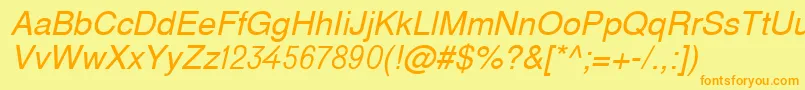 Do431 Font – Orange Fonts on Yellow Background