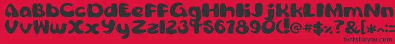ComicConch Font – Black Fonts on Red Background
