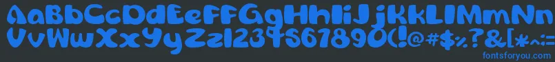 ComicConch Font – Blue Fonts on Black Background