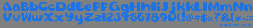 Fonte ComicConch – fontes azuis em um fundo cinza