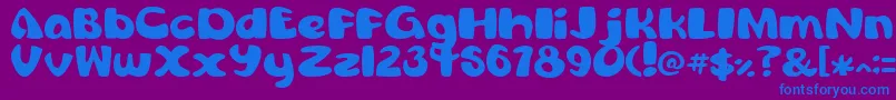 ComicConch Font – Blue Fonts on Purple Background