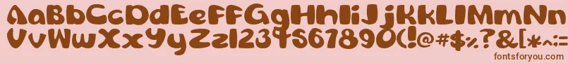 Lisätietoja ComicConch-fontista ComicConch-fontti – ruskeat fontit vaaleanpunaisella taustalla