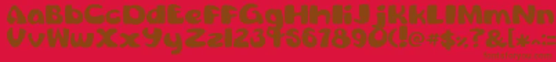 ComicConch Font – Brown Fonts on Red Background
