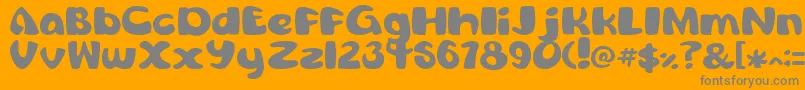 ComicConch Font – Gray Fonts on Orange Background