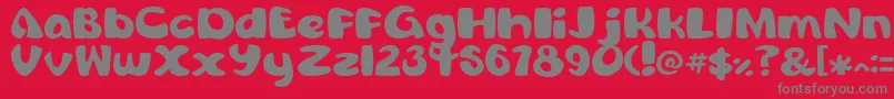 ComicConch Font – Gray Fonts on Red Background