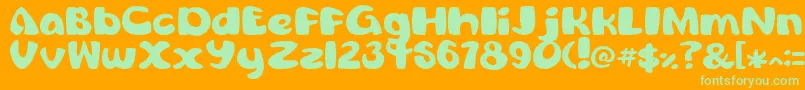 ComicConch Font – Green Fonts on Orange Background