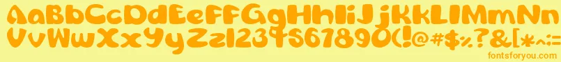 En savoir plus sur la police ComicConch Police ComicConch – polices orange sur fond jaune
