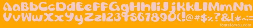 ComicConch Font – Pink Fonts on Orange Background