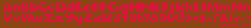 ComicConch Font – Red Fonts on Brown Background