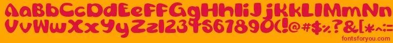 ComicConch Font – Red Fonts on Orange Background