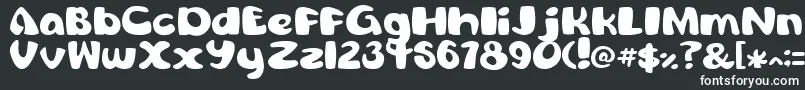 ComicConch Font – White Fonts on Black Background