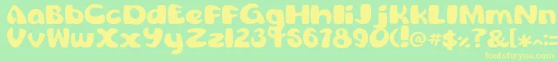 ComicConch Font – Yellow Fonts on Green Background