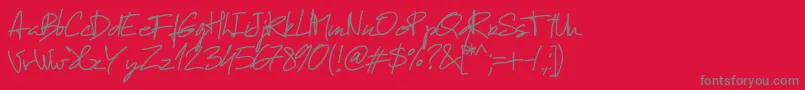 Pwmanuelfree Font – Gray Fonts on Red Background