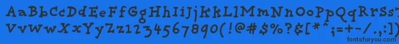 ProvidenceBold Font – Black Fonts on Blue Background